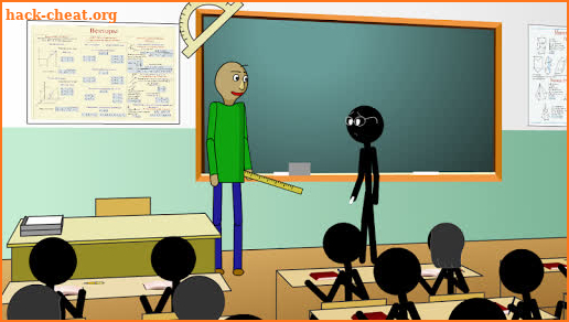 Stickman mentalist. Baldy. School evil. screenshot