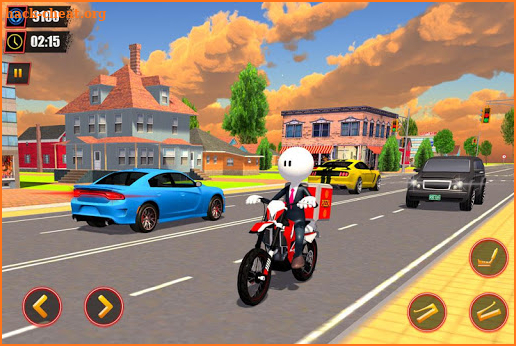 Stickman Pizza Delivery Boy screenshot