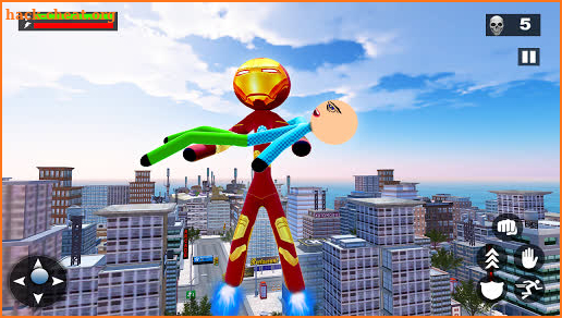 Stickman Rescue Mission - Super Iron Robot Game screenshot