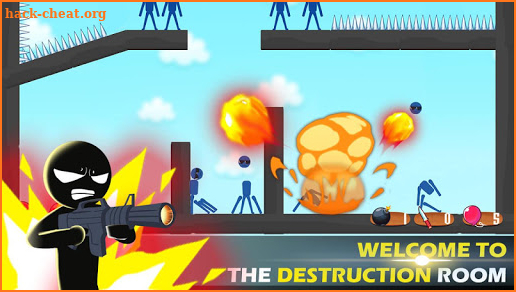 Stickman shooter : Destruction room screenshot