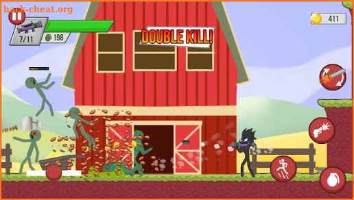 Stickman Zombie Shooter: Fight Platformer screenshot