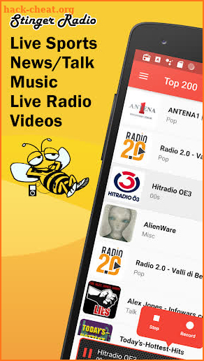 Stinger Radio screenshot