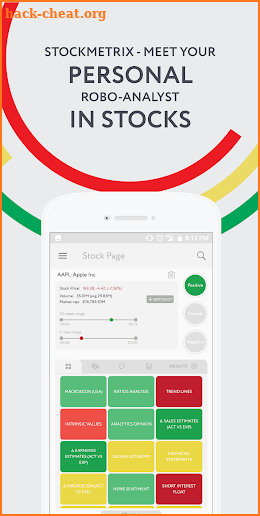 Stockmetrix: stock investing research screenshot