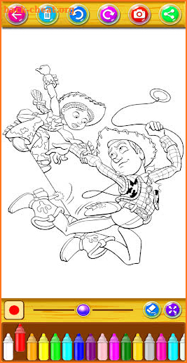 story toy coloring book screenshot