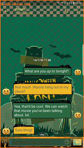 Strange Pumpkin for Handcent Next SMS screenshot