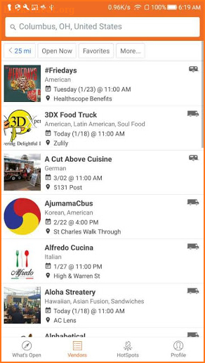 StreetFoodFinder screenshot