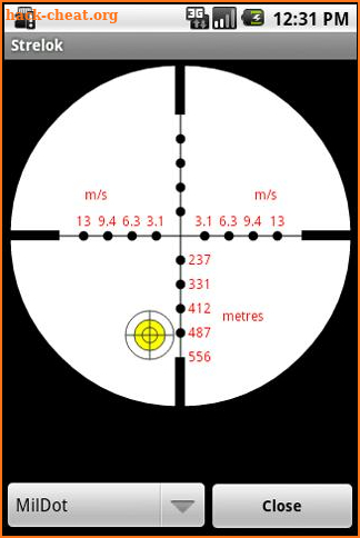 Strelok. Ballistic calculator screenshot