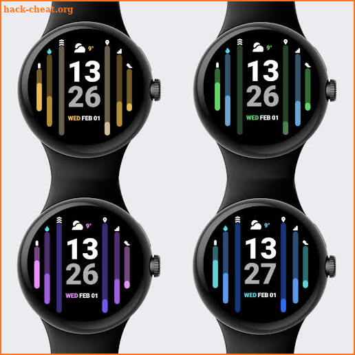 Stripes Pixel Watch Face screenshot