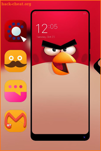 Struggling angry bird theme Cartoon cute screenshot