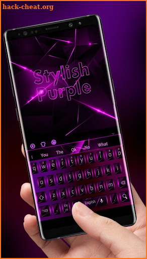 Stylish Black Purple Keyboard screenshot