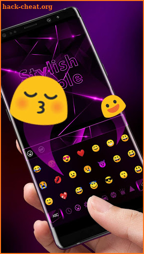 Stylish Black Purple Keyboard screenshot