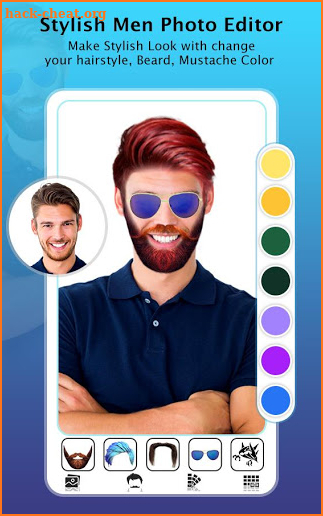 Stylish Men Editor : Mustache, Hairstyle Tattoo screenshot