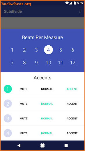 Subdivide Metronome screenshot