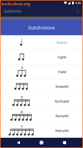 Subdivide Metronome screenshot