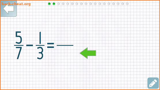 Subtract Fractions Trainer screenshot