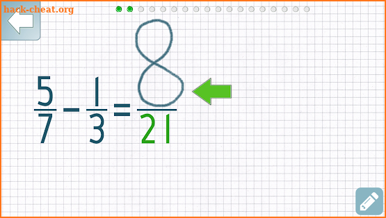 Subtract Fractions Trainer screenshot