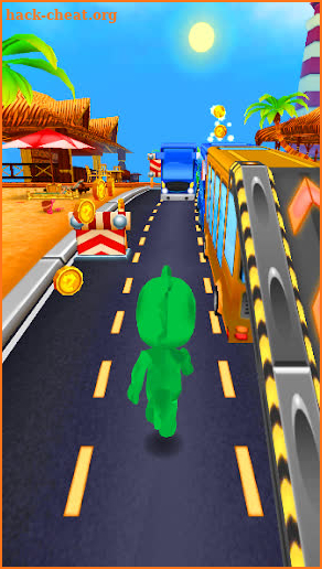 Subway Hero Masks :3D Adventure Run Blue Dash game screenshot