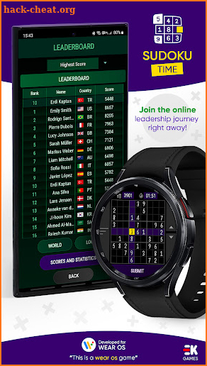 Sudoku Time - Online Wear OS screenshot
