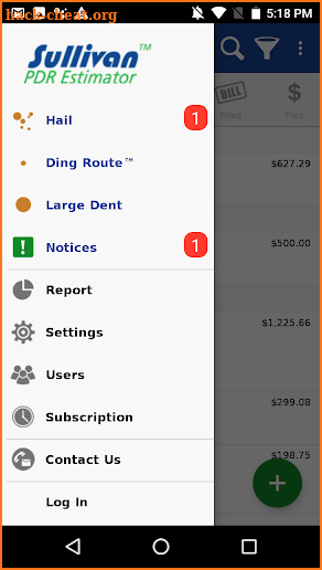 Sullivan PDR Estimator screenshot