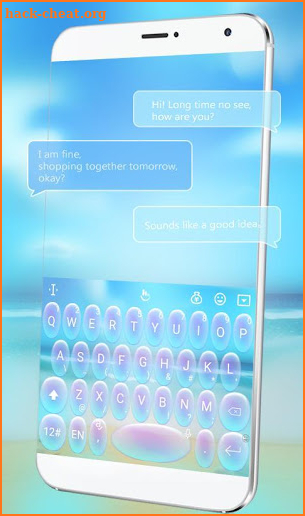 Summer Sea Water Drops Keyboard Theme screenshot