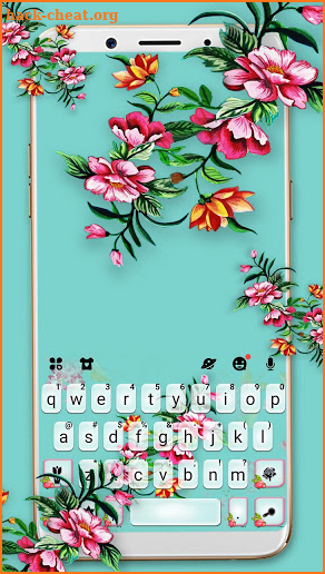 Summer Time Flowers Keyboard Theme screenshot