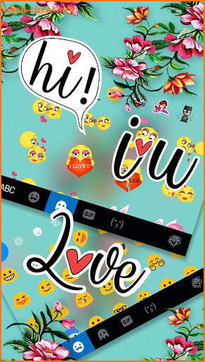 Summer Time Flowers Keyboard Theme screenshot