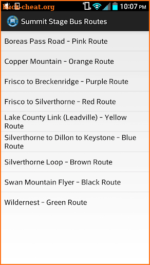 Summit Stage Bus Routes screenshot