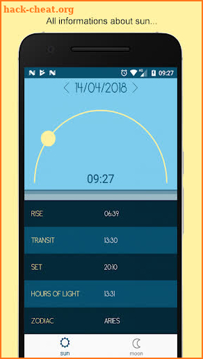 Sun & Moon - Rise, Set, Full moon screenshot