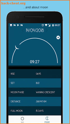 Sun & Moon - Rise, Set, Full moon screenshot