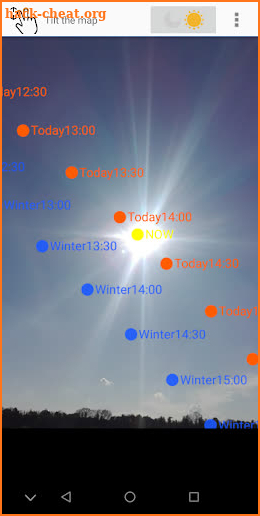 Sun position and path screenshot