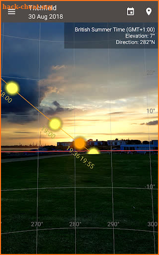 Sun Position, Sunrise, and Sunset Demo screenshot