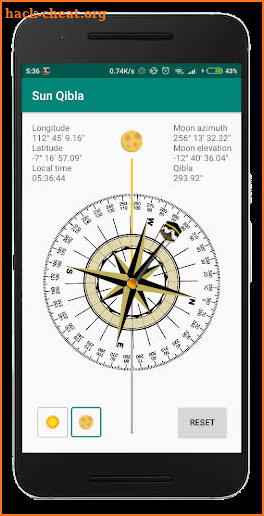 Sun Qibla - Find Qibla using Sun position screenshot