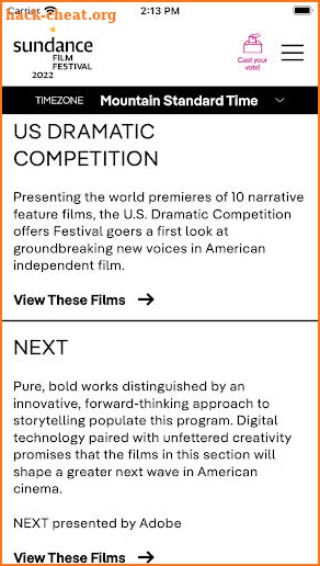 Sundance Film Festival App screenshot