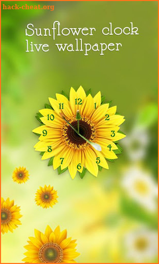 Sunflower Clock Live Wallpaper screenshot