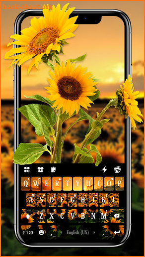 Sunflower Fields Keyboard Background screenshot