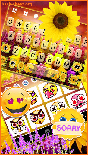 Sunflower Garden Keyboard Background screenshot