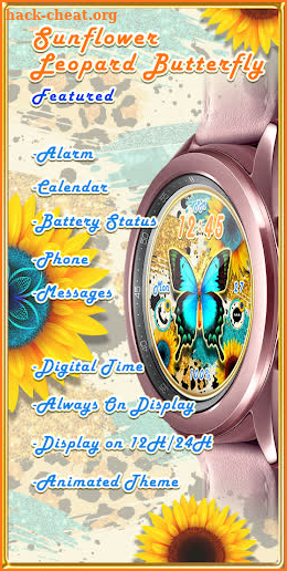 Sunflower Leopard_Watchface screenshot