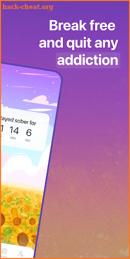 Sunflower Sober - Quit Tracker screenshot