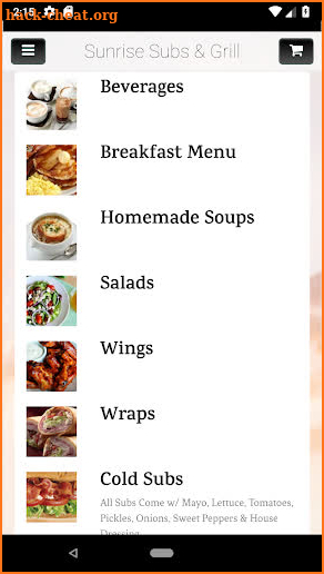 Sunrise Subs & Grill screenshot