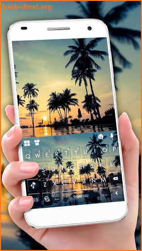 Sunset Beach Leisure Keyboard Theme screenshot