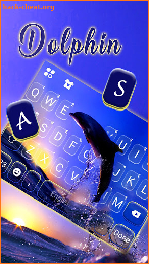 Sunset Dolphin Keyboard Background screenshot