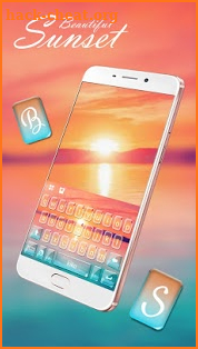 Sunset Holiday Seaside Keyboard Theme screenshot