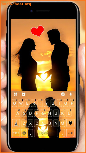 Sunset Lovers Keyboard Theme screenshot