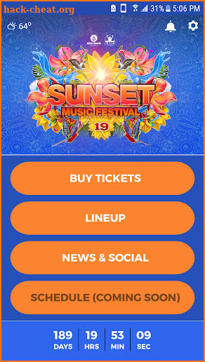 Sunset Music Festival 2019 screenshot