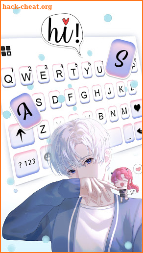 Sunshine Anime Boy Keyboard Background screenshot