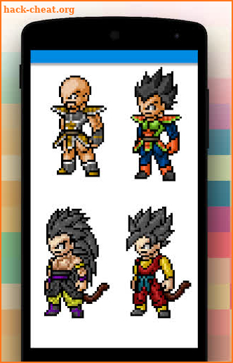 Super color by number DBZ pixel screenshot