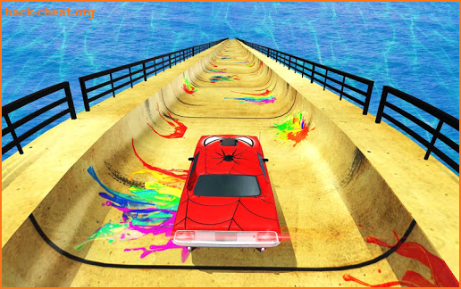 Super Hero Car Mega Ramp Racing Stunts Driving screenshot