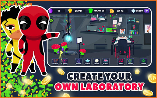 Super Hero Factory : Idle Clicker Tycoon Inc screenshot