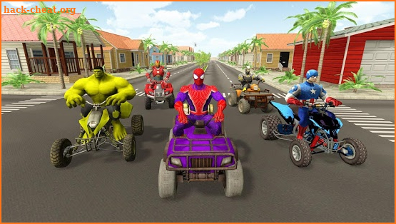 Super Hero Quad ATV Bike Taxi Drive Simulator screenshot