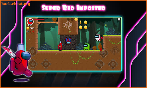 Super Red Imposter Hero : Adventue Among Game screenshot